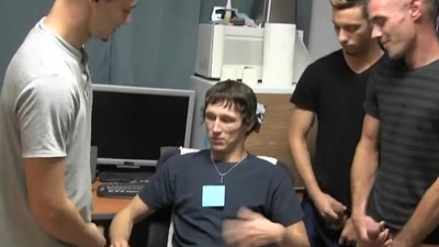 Marketable gay takes dick in frowardness and gives an