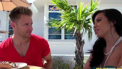 Kimmy increased by her sister were overseas at nibble right